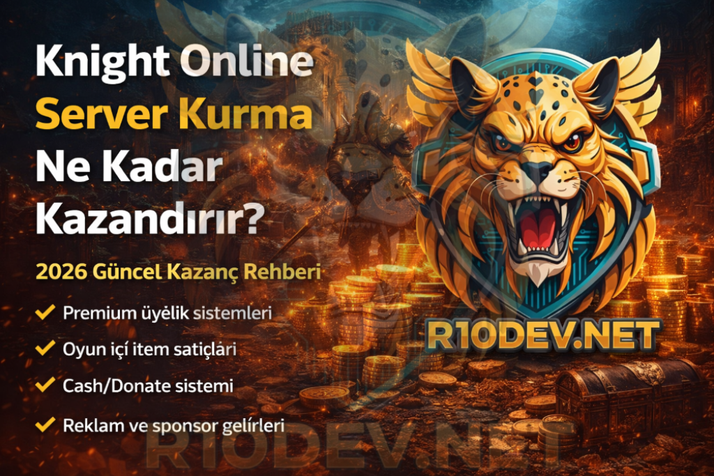 Knight Online Server Kurmak 2026’da Ne Kadar Kazandırıyor? Aylık 300 Bin TL’ye Kadar Gelir!
